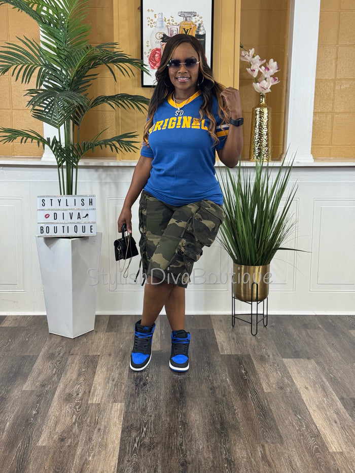 ORIGINAL Varsity Tee (Royal Blue/Gold/White)
