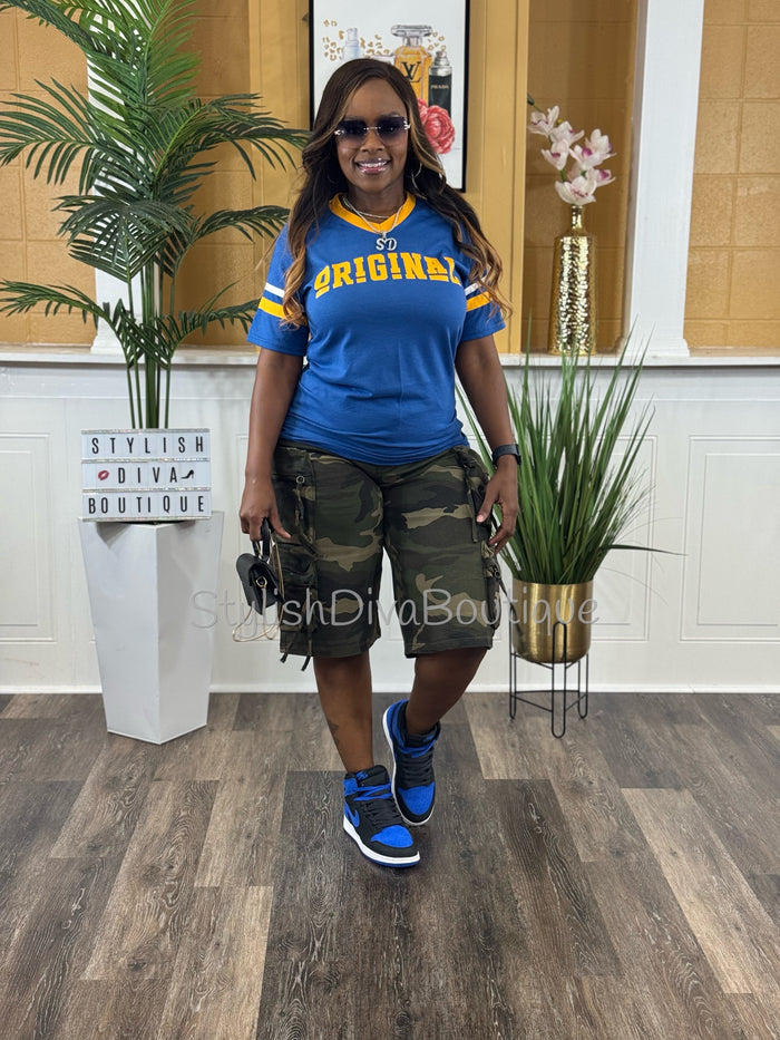ORIGINAL Varsity Tee (Royal Blue/Gold/White)