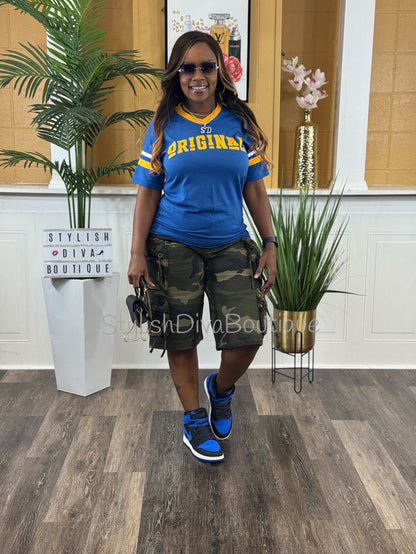 ORIGINAL Varsity Tee (Royal Blue/Gold/White)