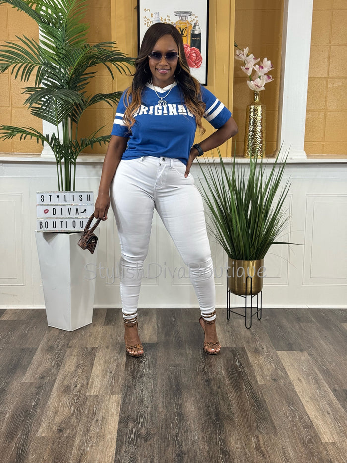 ORIGINAL Varsity Tee (Royal Blue/White)