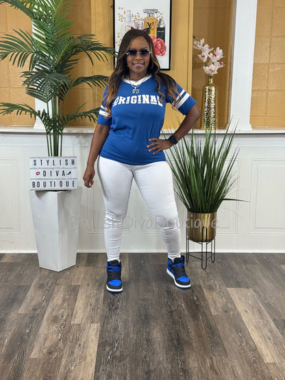 ORIGINAL Varsity Tee (Royal Blue/White)