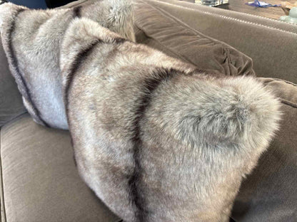 Pair of Faux Fur Accent Pillows