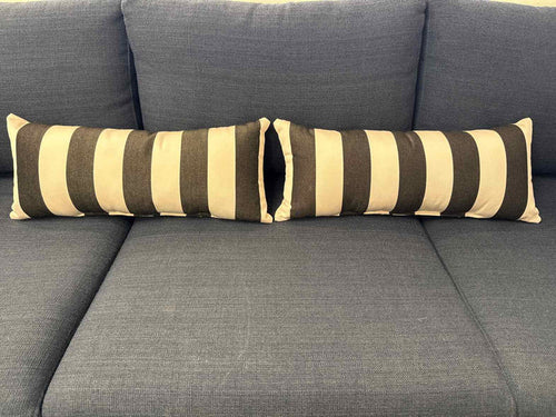 Pair of Lumbar Pillows in Sunbrella Fabric