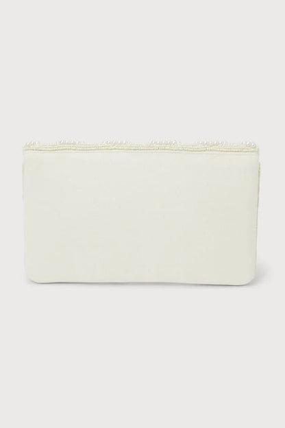 Pearl Elegance Envelope Clutch Ivory