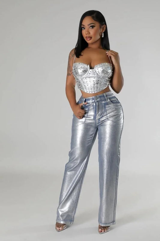 Perfect Fit Silver Jeans – High-Waisted