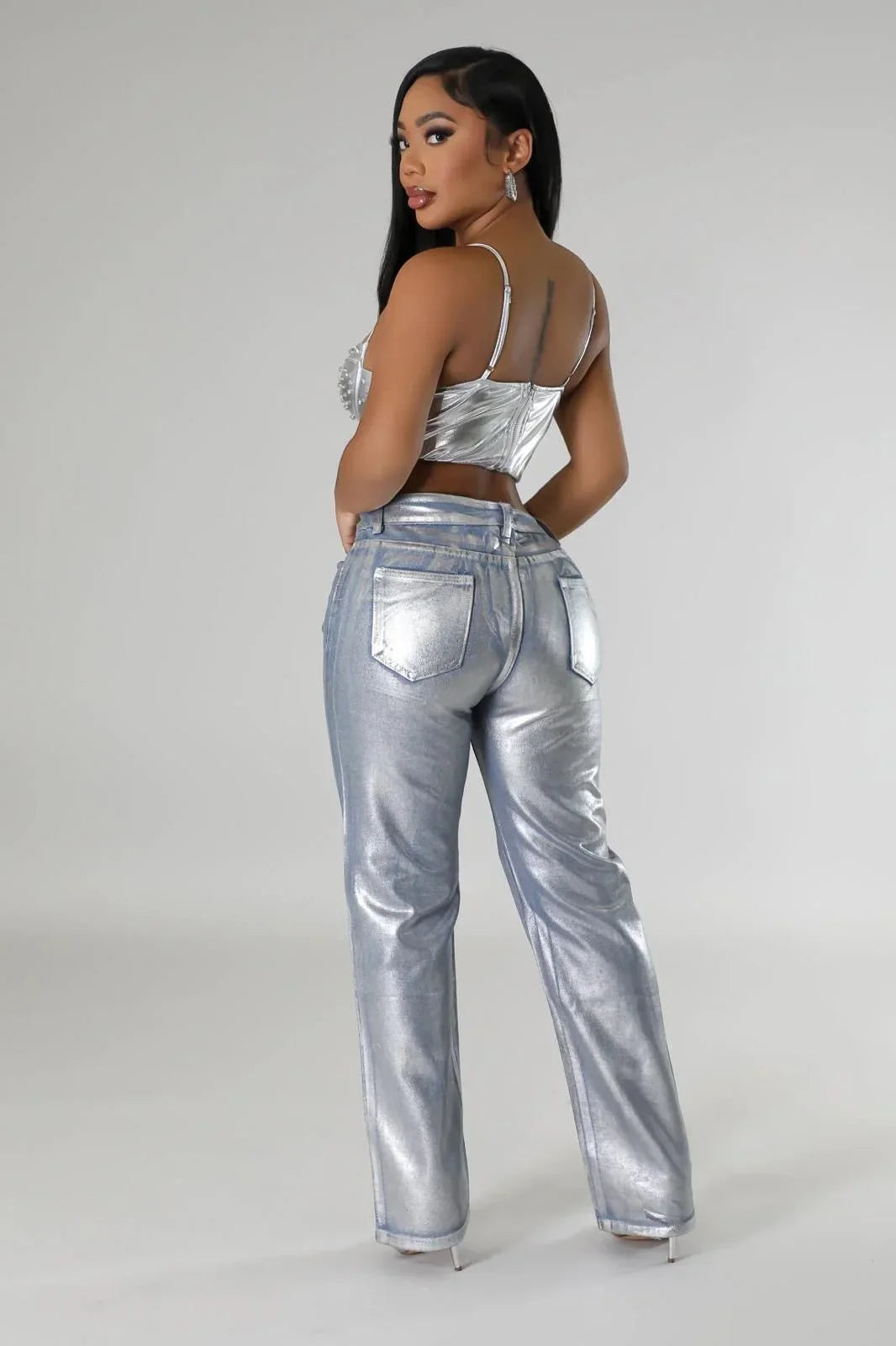 Perfect Fit Silver Jeans – High-Waisted