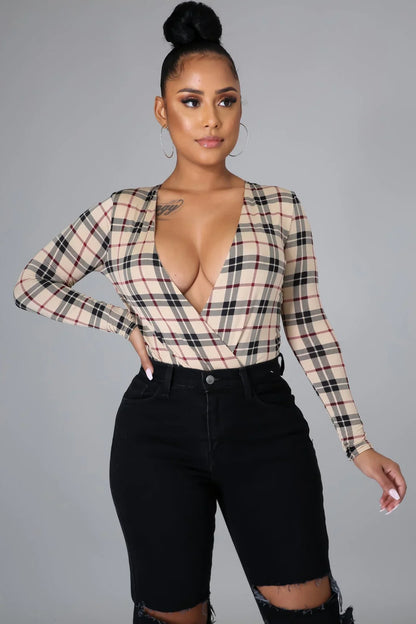 Perfect Harmony Bodysuit (Beige Print)