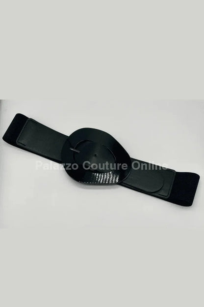 Perpetual Fantasy Plain Buckle, Elastic Belt (Black)