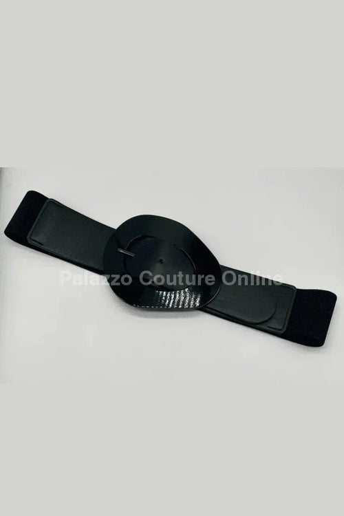 Perpetual Fantasy Plain Buckle, Elastic Belt (Black)