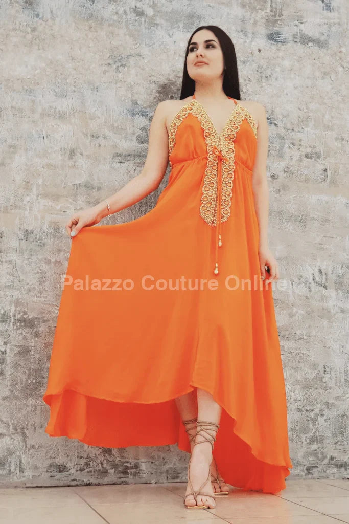 Private Oasis Maxi Dress (Orange)