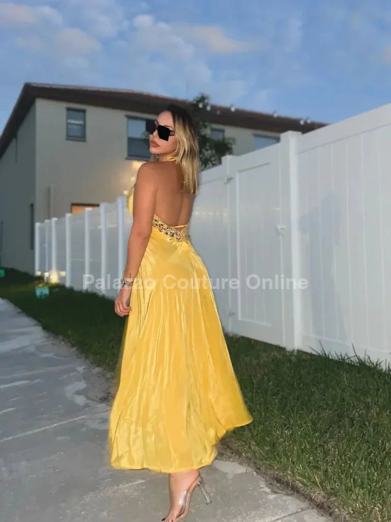 Private Oasis Maxi Dress (yellow)