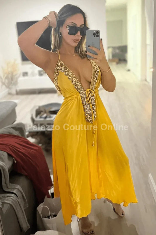 Private Oasis Maxi Dress (yellow)