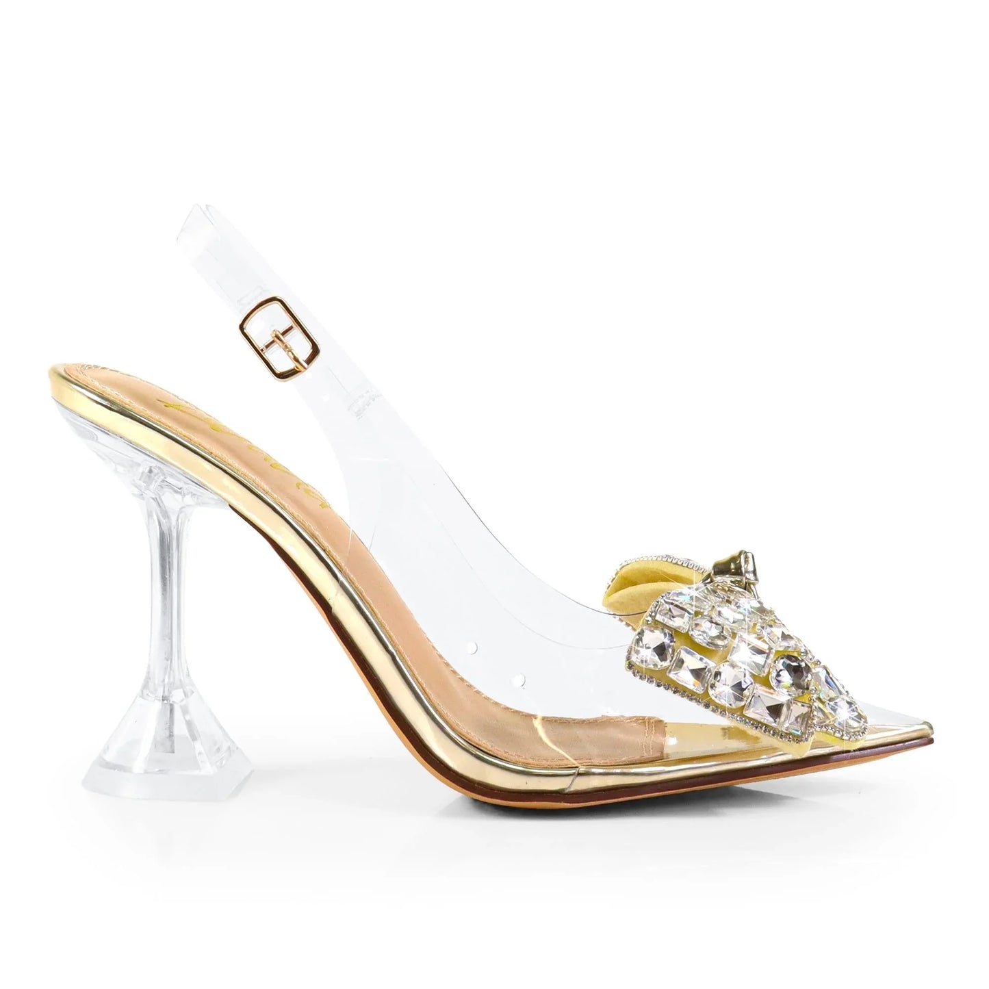 Quartz Bella Slingback Heels -Gold