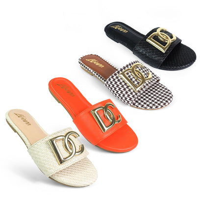 Ray Slide Sandal Chocolate Multiple