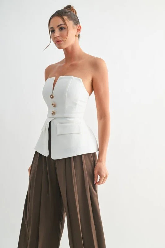 Romantic Edge Peplum Bustier