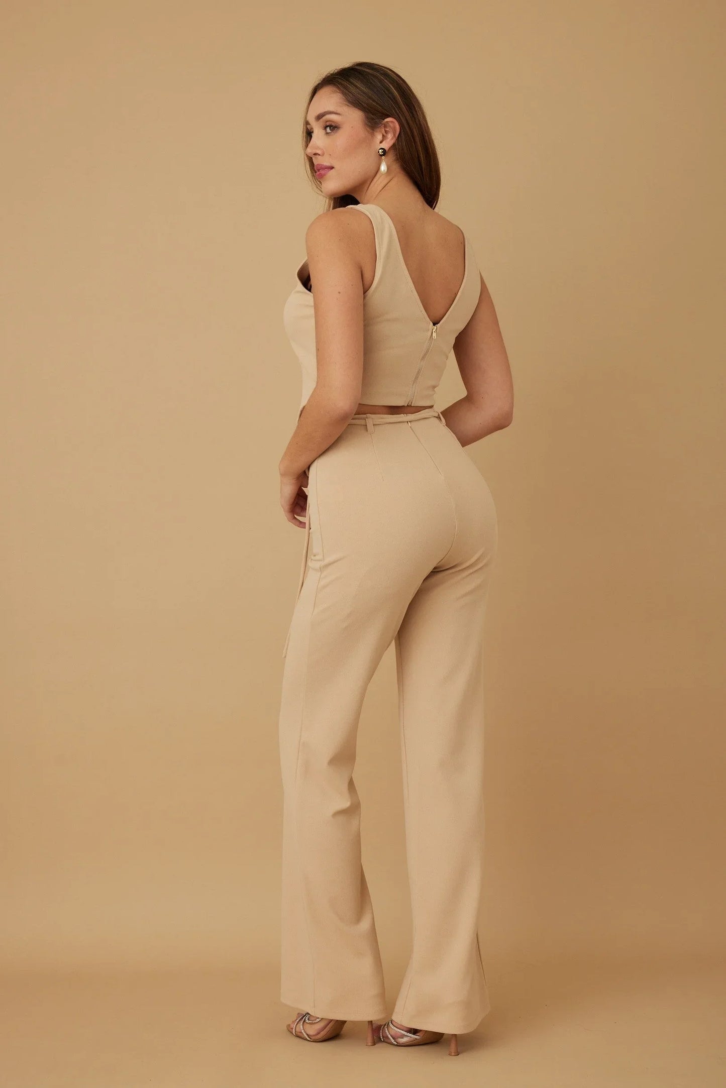Rosette Charm Pant Set- Mauve