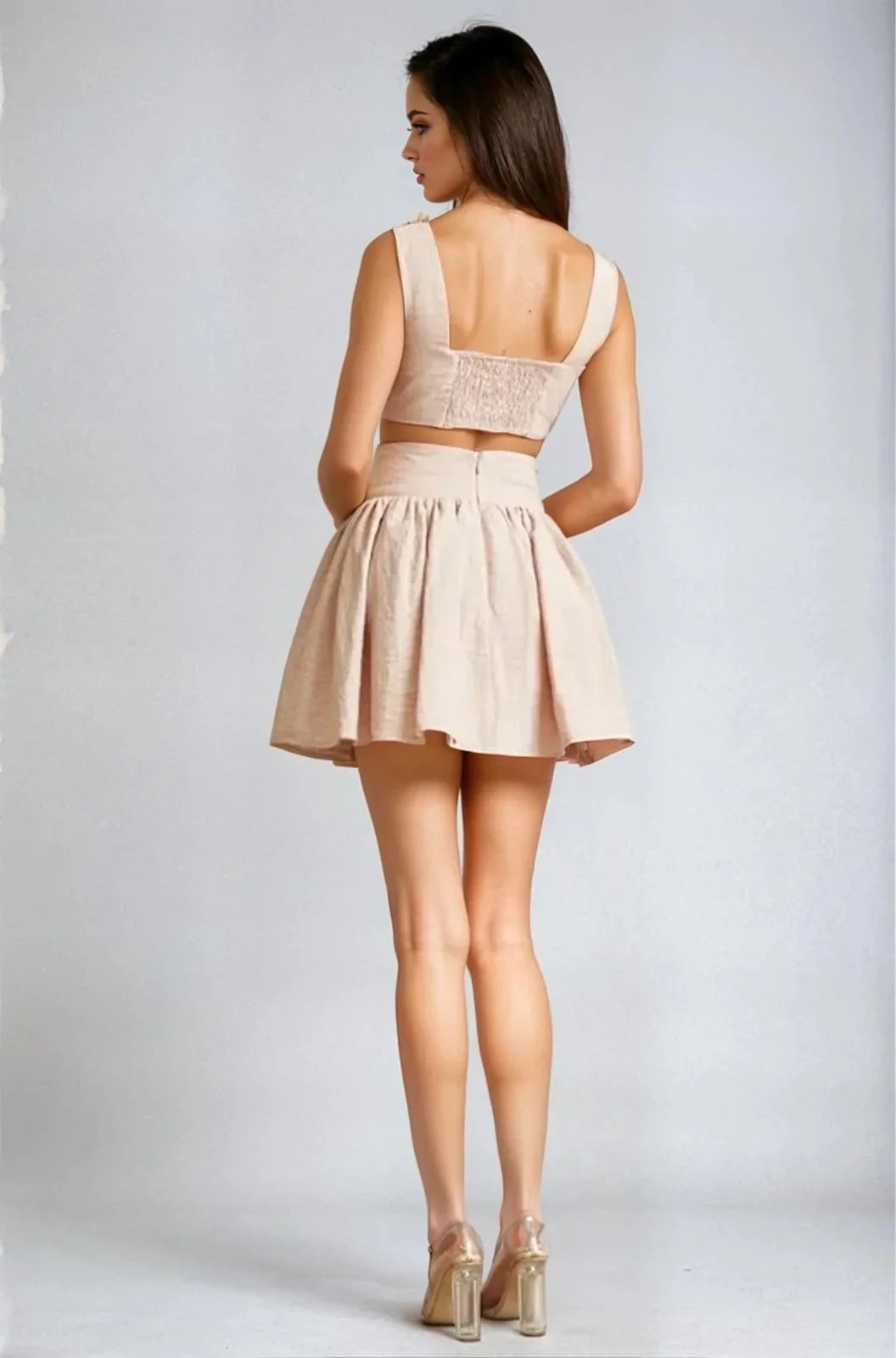 Rosette Romance Skirt Set (Pink)