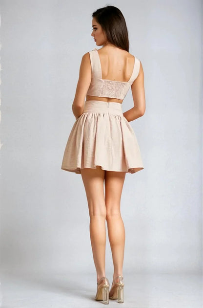 Rosette Romance Skirt Set (Pink)
