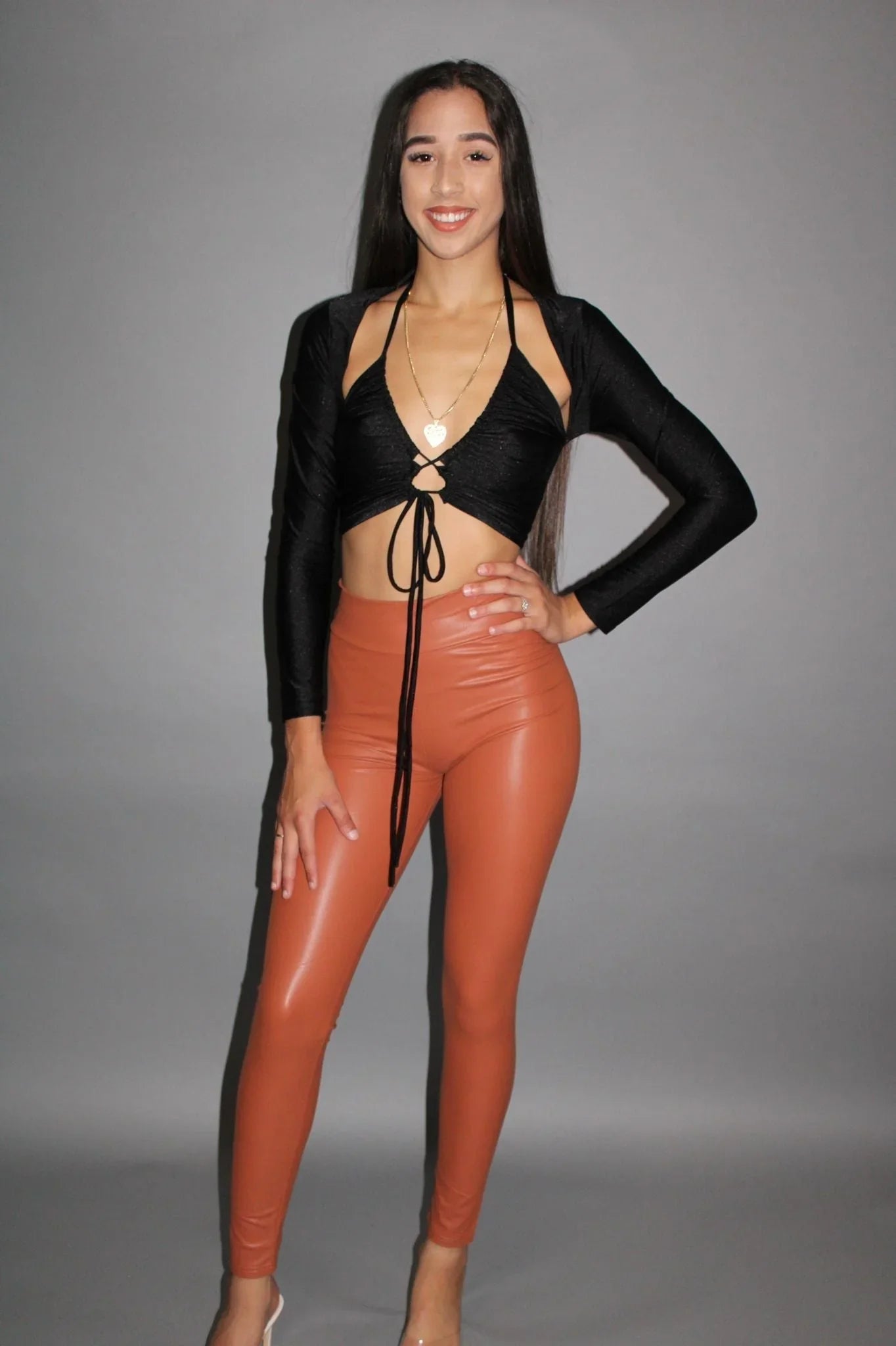 Ruched Camel Leggings (Caramel)