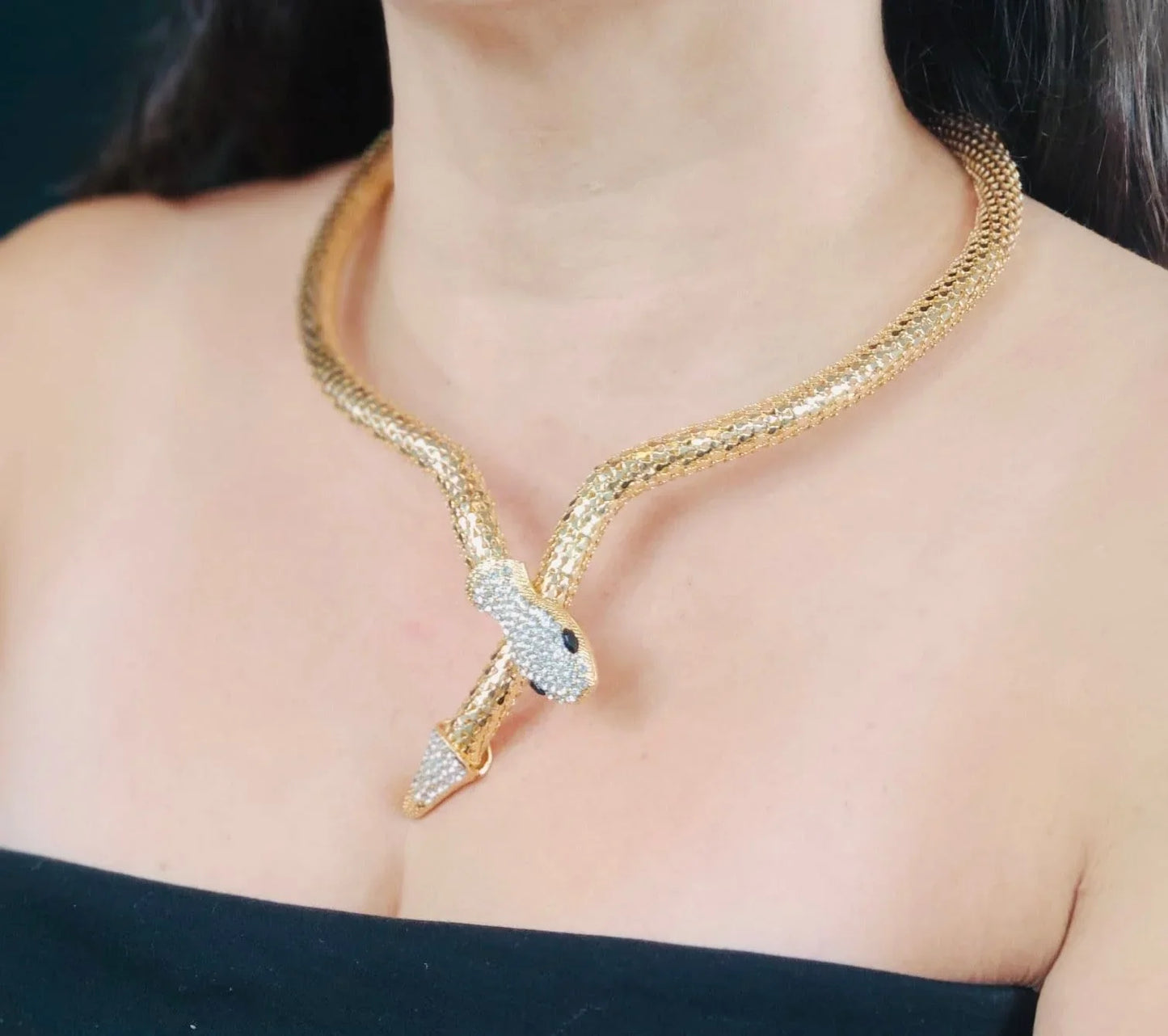 Serpentine Allure Necklace Set (Gold)