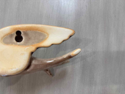 Set of 3 Glazed Ceramic Swallows