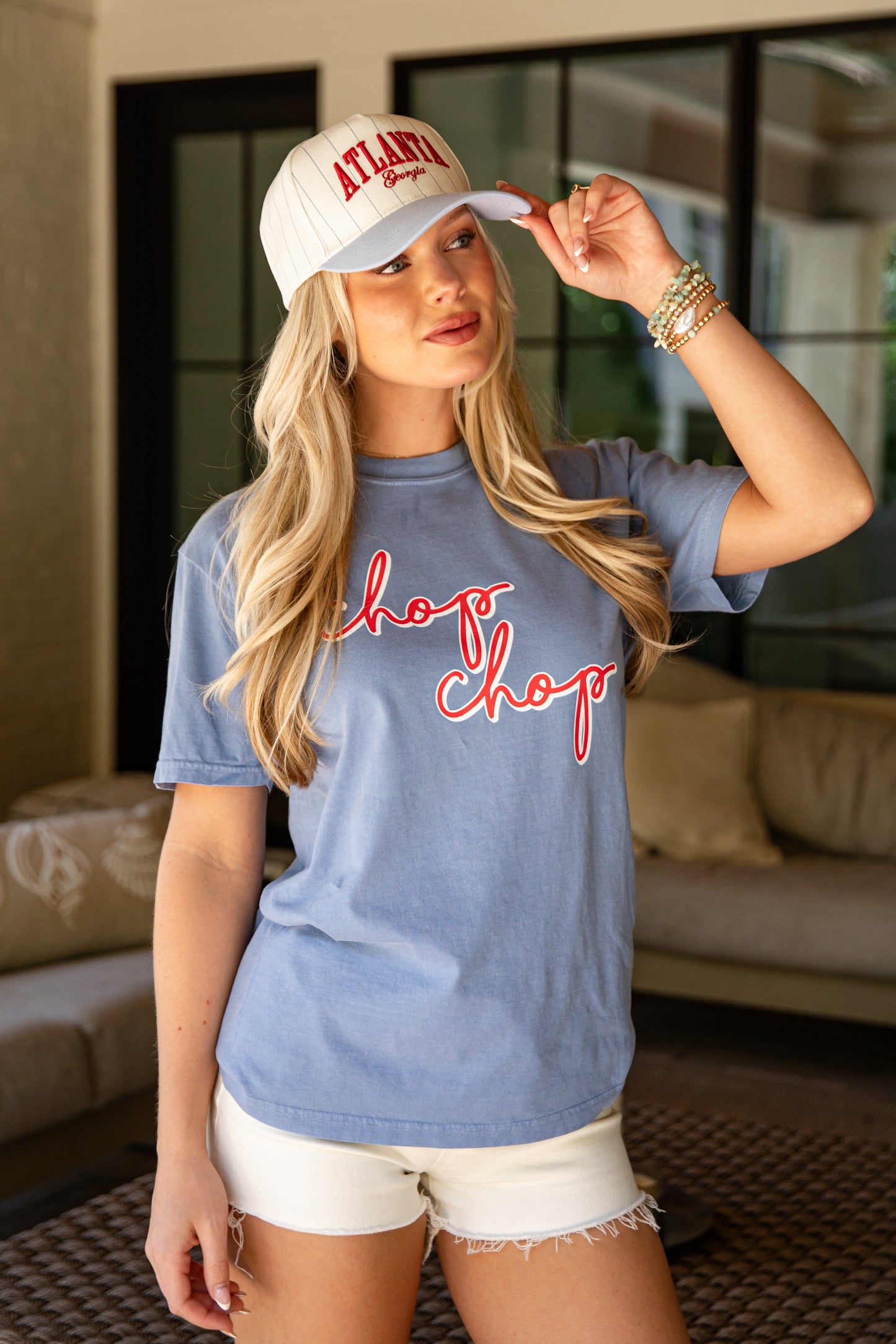Atlanta Chop Chop Light Blue Tee