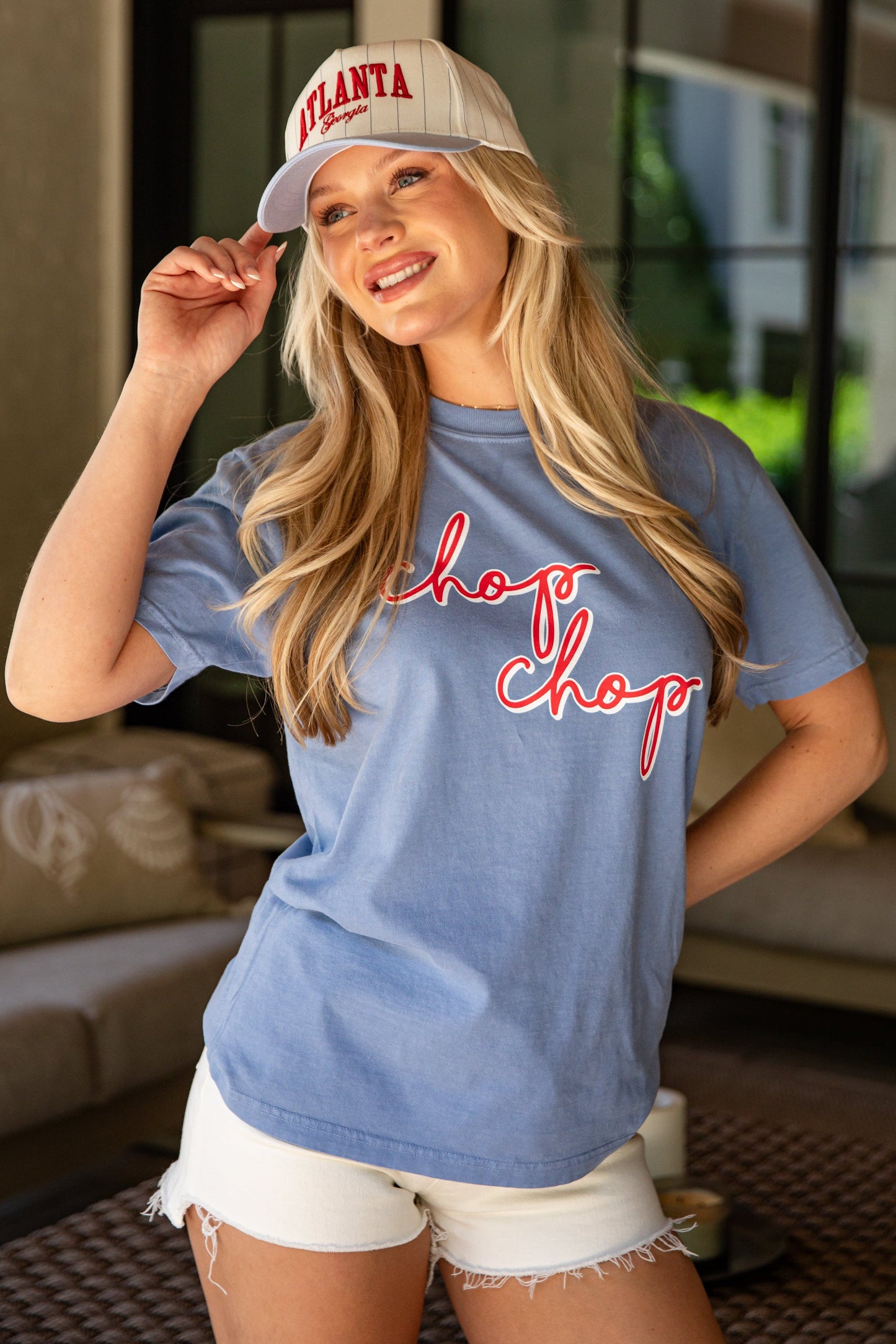 Atlanta Chop Chop Light Blue Tee