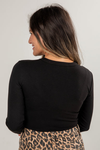 Carly Everyday Cropped Long Sleeve Top