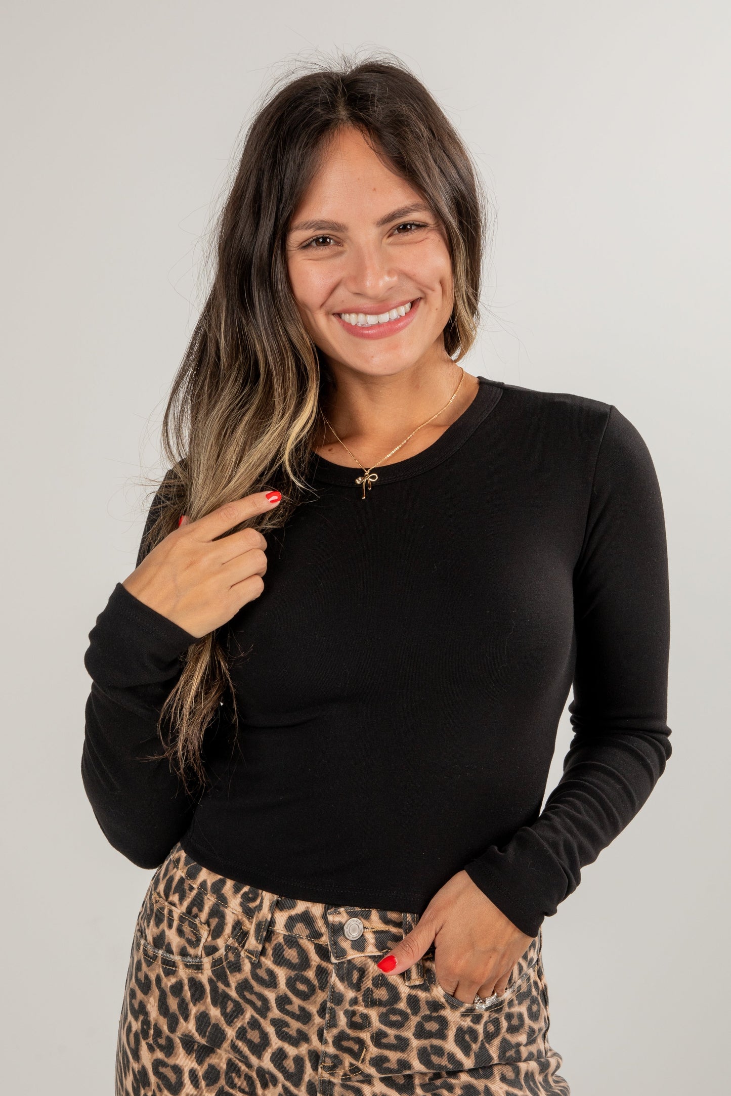 Carly Everyday Cropped Long Sleeve Top