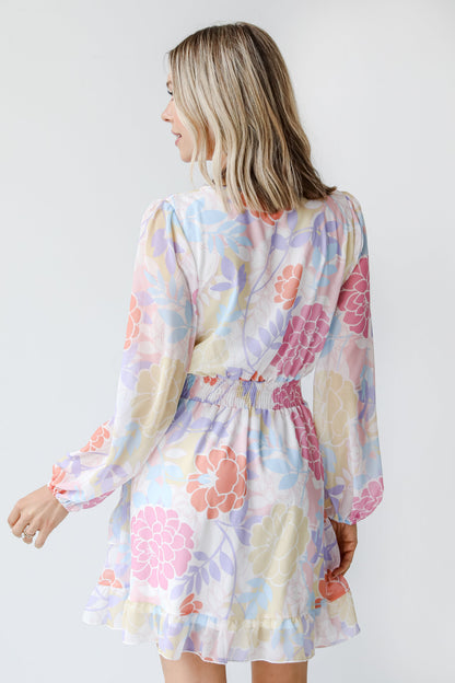 Bouquet Of Blooms Floral Mini Dress