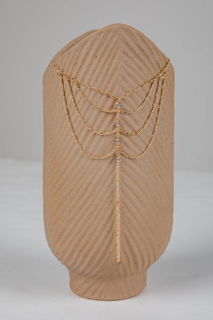 Avery Gold Layered Gemstone Hand Chain