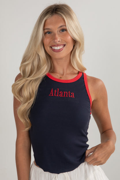 Atlanta Script Ribbed Tank