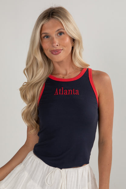 Atlanta Script Ribbed Tank