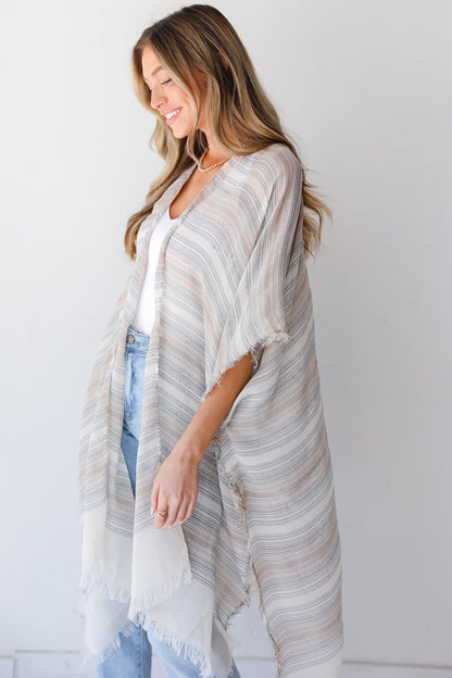 Bahama Beauty Striped Kimono