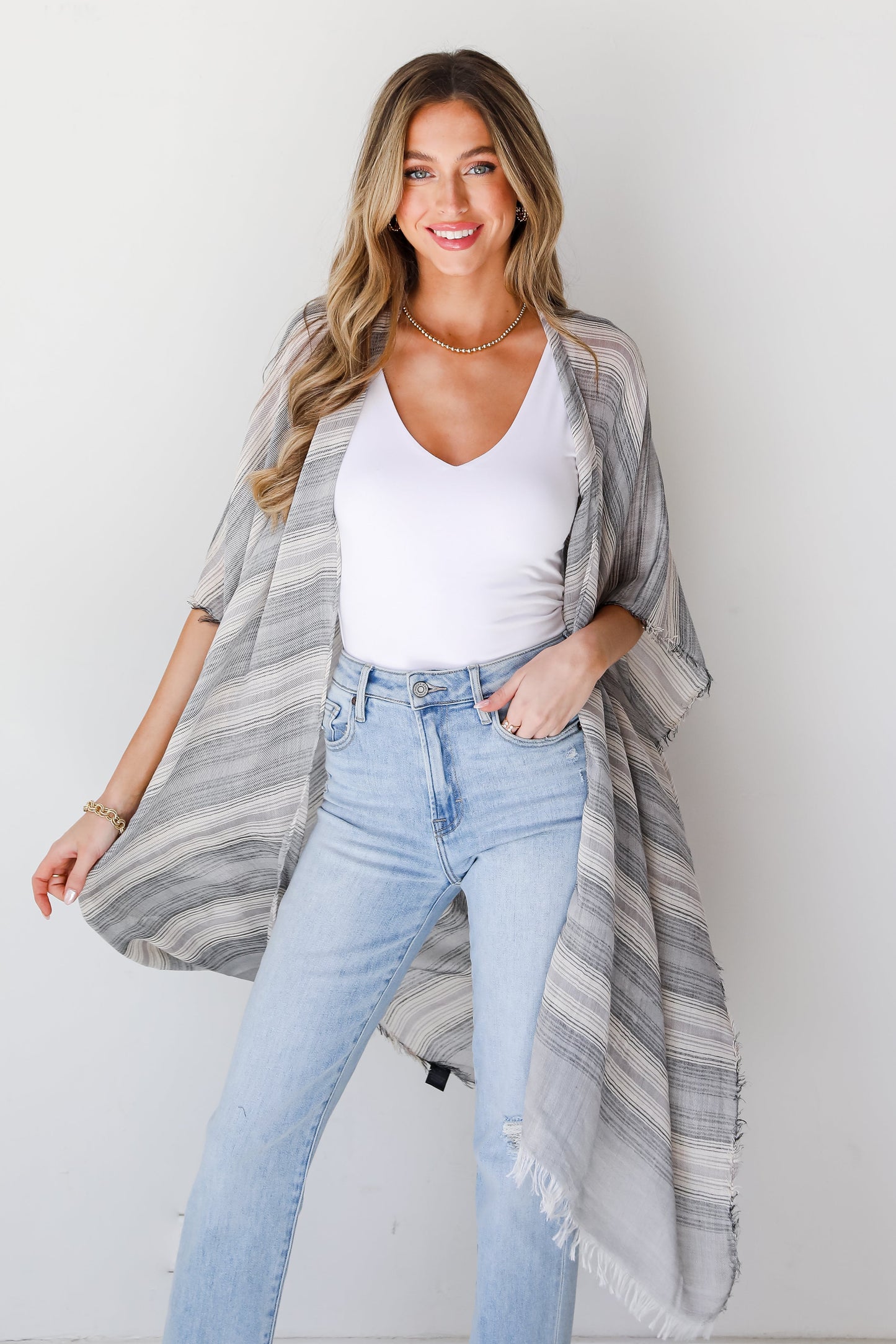 Bahama Beauty Striped Kimono