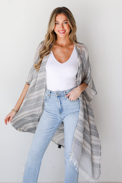 Bahama Beauty Striped Kimono