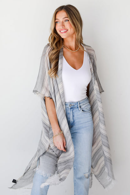 Bahama Beauty Striped Kimono