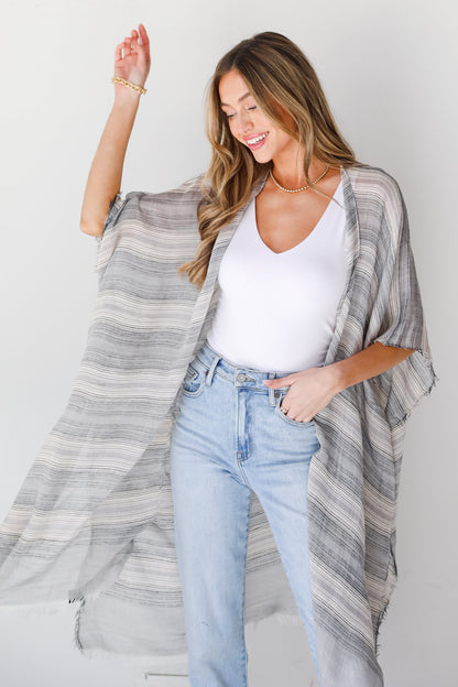 Bahama Beauty Striped Kimono
