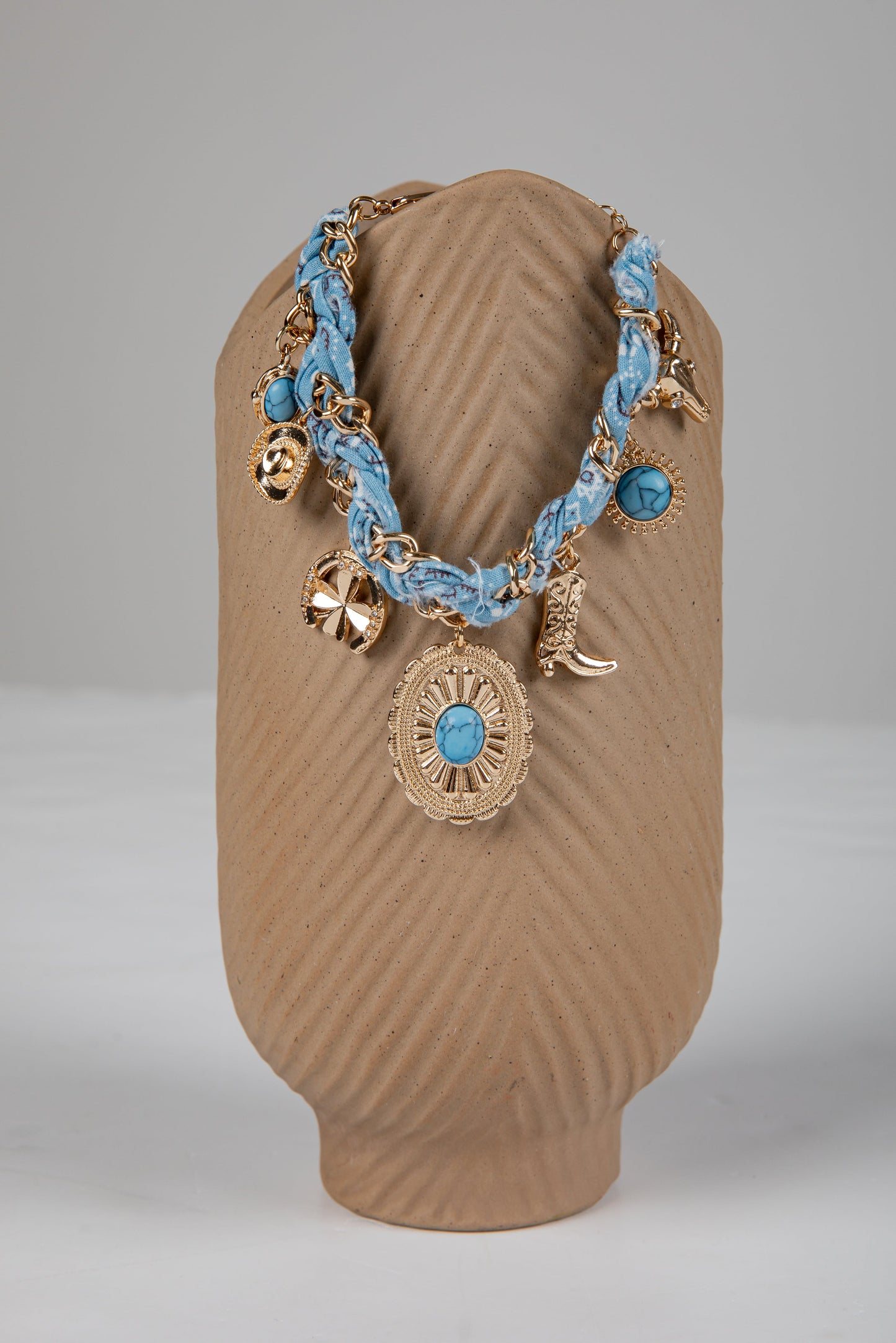 Clara Turquoise Western Charm Layered Bracelet