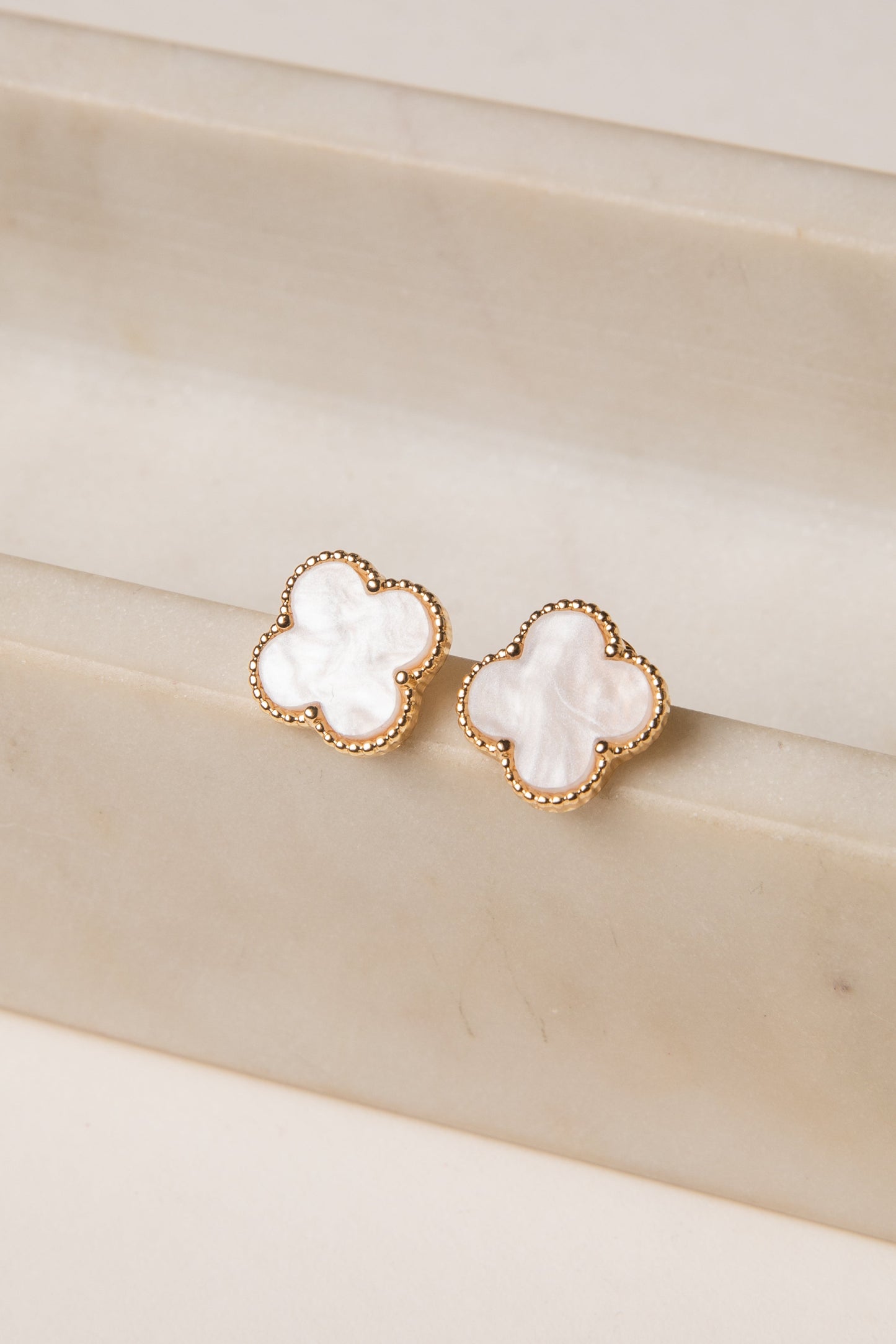 Audrey Quatrefoil Stud Earrings