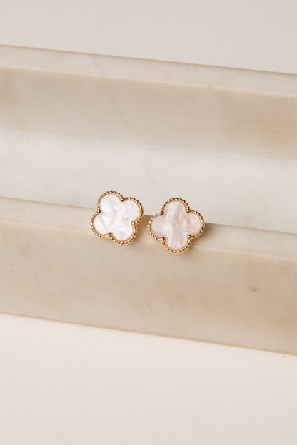 Audrey Quatrefoil Stud Earrings