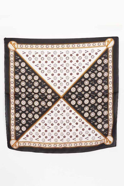 Luxe Signature Silk Bandana Scarf
- Black