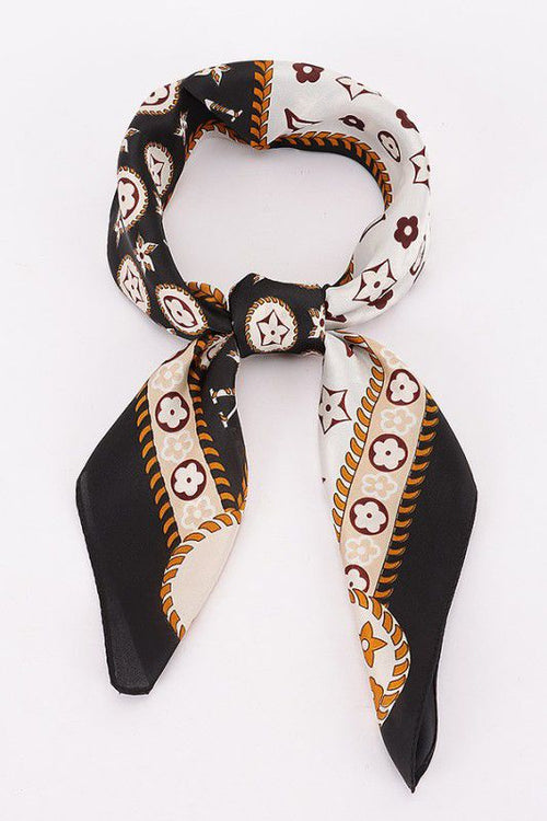 Luxe Signature Silk Bandana Scarf
- Black