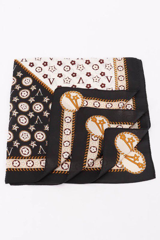 Luxe Signature Silk Bandana Scarf
- Black