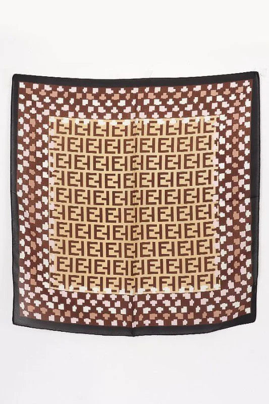 Signature Multi-Print Bandana - Brown
