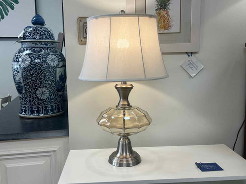 Silver and Glass Lamp