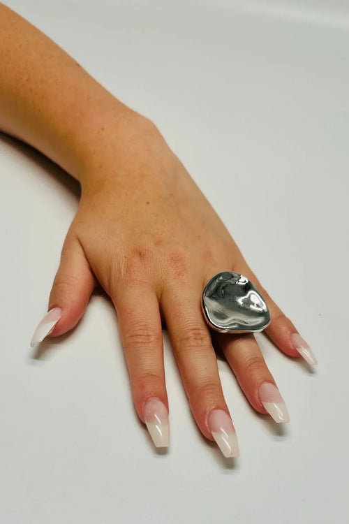 Silver Statement Ring – Organic Curves Statement Ring (Sterling Silver)