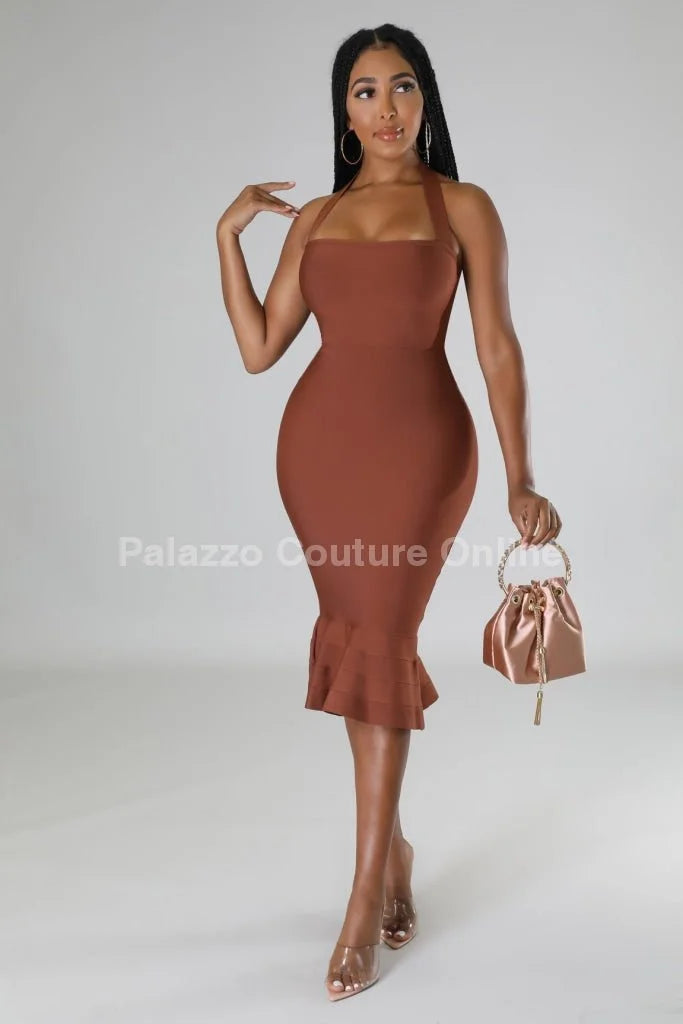 Simone Babe Nude Handbag with Rhinestone Handle & Chain