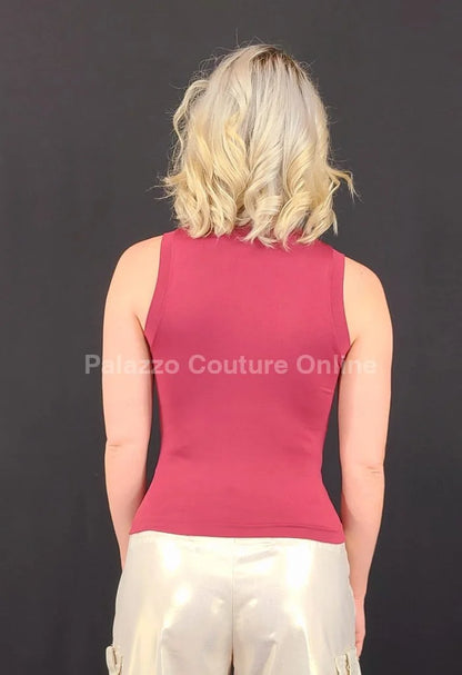 Simple Comfy Basic Top  (Wine)