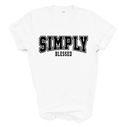 Simply Blessed Graphic Tee (Black Print)